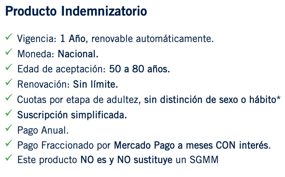 CONTIGO 50+ Caracterísiticas CONTIGO 50+
